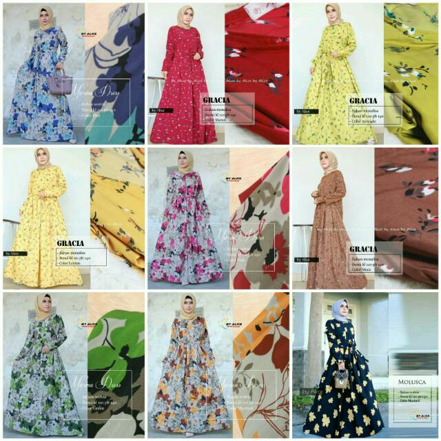 GAMIS MONALISA // DRESS BUSUI MOTIF // GAMIS JUMBO // DRESS MONALISA