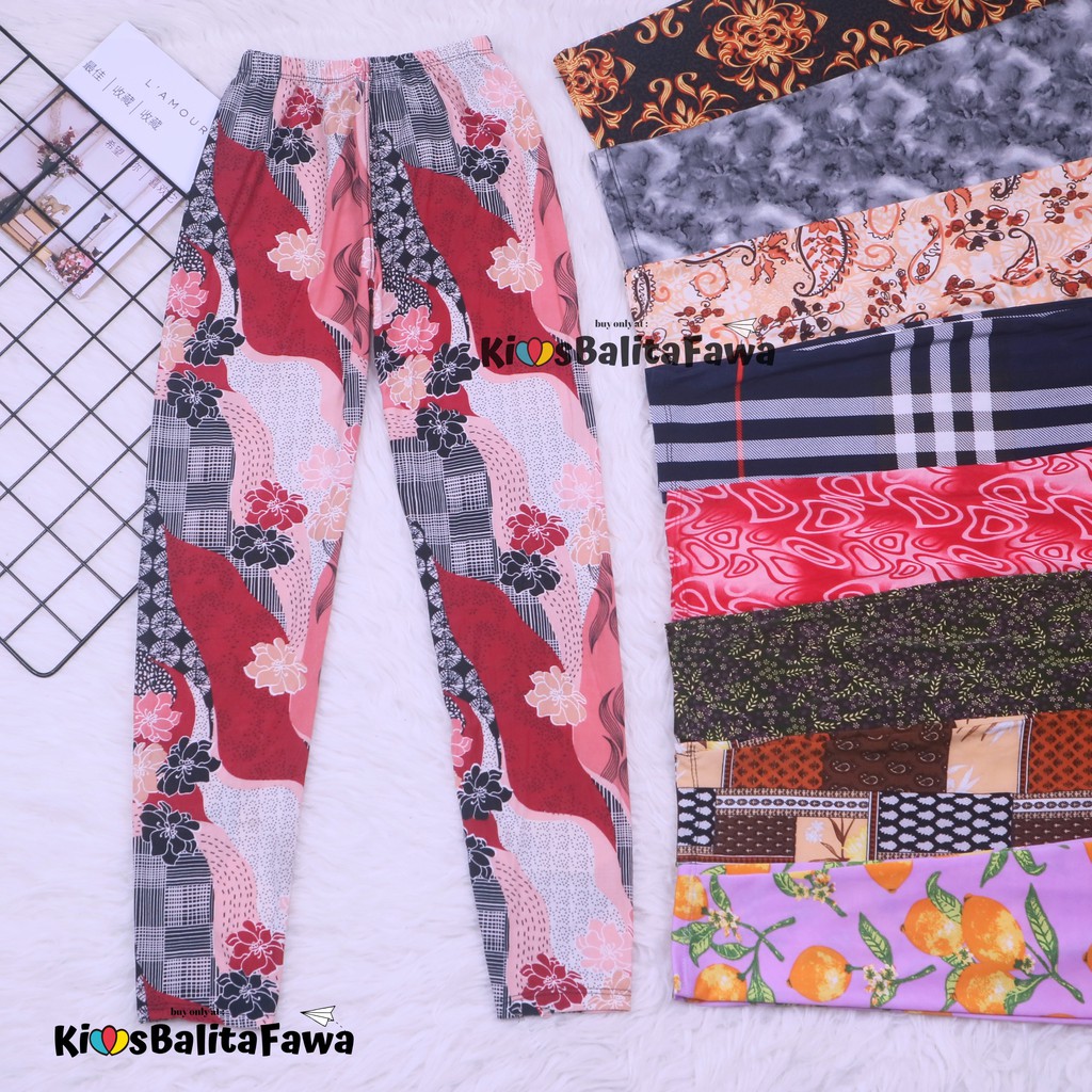 Legging Carlissa Anak 10-12 Tahun Remaja Tanggung / Celana Panjang Perempuan Murah Adem Leging Salur