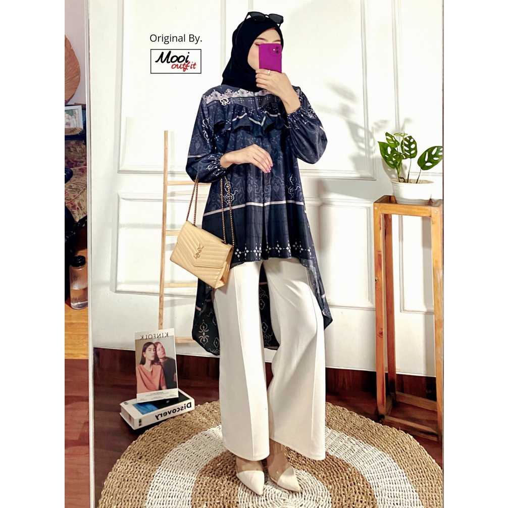 Tunik Jumbo Kekinian Terbaru Atasan Wanita Muslim Big Size L XL XXL XXXL 4XL Ld 100 105 120 130 Tunik Wanita Busui