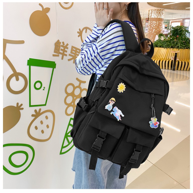 WYK80 Tas Ransel Wanita Pria Sekolah Kuliah Conventional Backpack Impor TKM