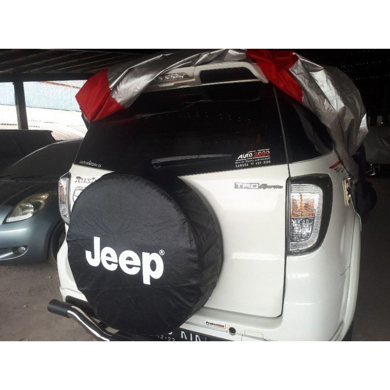 sarung cover ban mobil belakang jeep ukuran S / M / L kulit sintetis universal