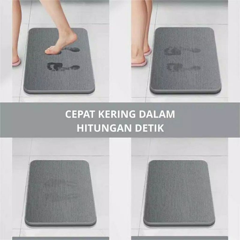 KESET KAKI DIATOMITE JUMBO 60x40 cm SERAP AIR ANTI SLIP