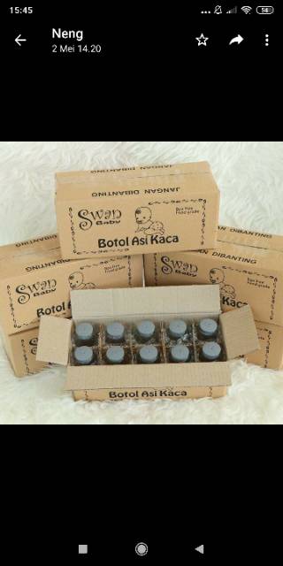 Isi 10PCS Botol Asi Kaca 100ml 1box isi 10pcs/ Botol kaca Asi Botol asi SWAN botol kaca