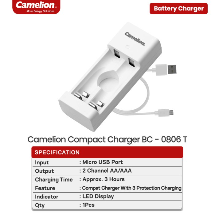 Camelion Compact Battery Charger Baterai Casan Baterai Cas Baterai