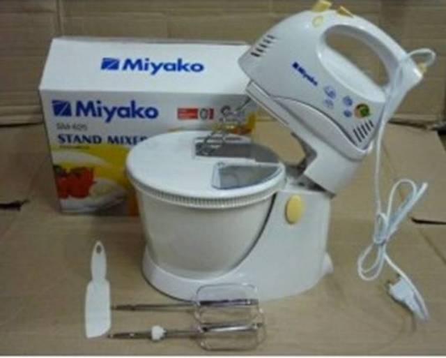 Stand Mixer Com Miyako SM625. Mixer + Mangkok  Berputar Otomatis