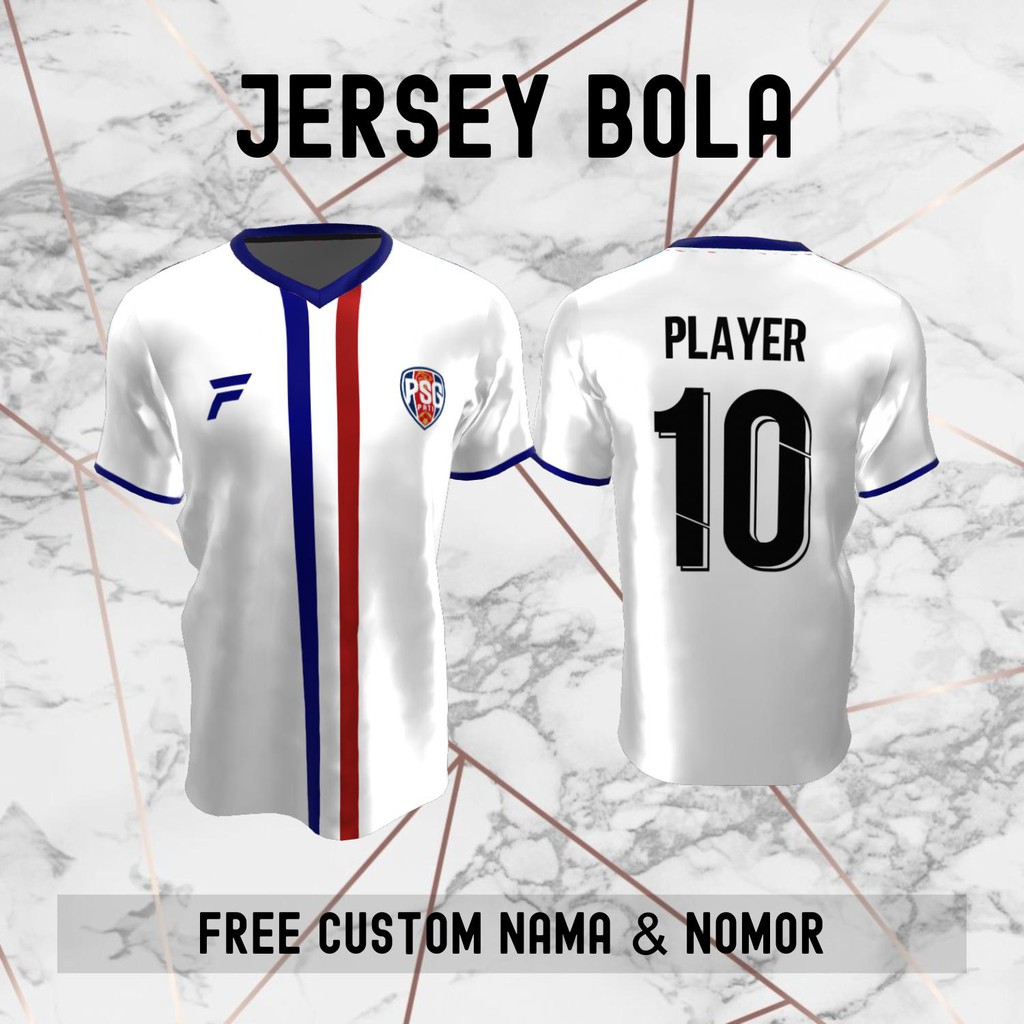 Jersey PSG Pati Klub Bola Baju Kaos Custom Nama dan Nomor Punggung - 528