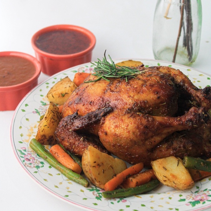 

(PAKET HEMAT) Roasted Chicken + Mix Veggie