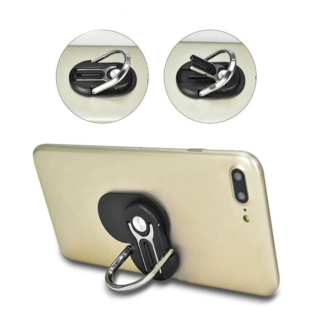 Phone Ring Holder, 2 in 1 Air Vent Car Phone Mount 360° Rotation Metal Finger Ring Grip Stand Cell Phone Holder for Car