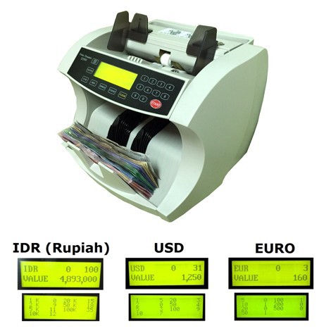 Prime Dynamic 3250V Mesin Hitung Uang RP dan uang asing USD &amp; Uero dengan detektor uang palsu