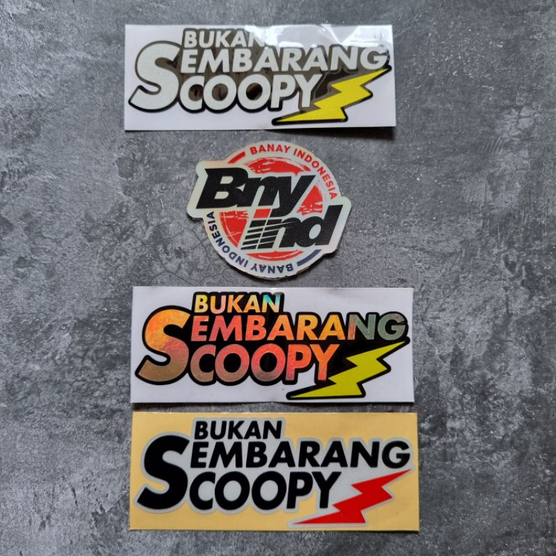 STICKER STIKER BUKAN SEMBARANG SCOOPY CUTTING