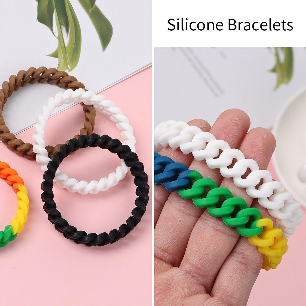 Lily Gelang Silikon Unisex Aksesoris Perhiasan Silica Gel Charm Band