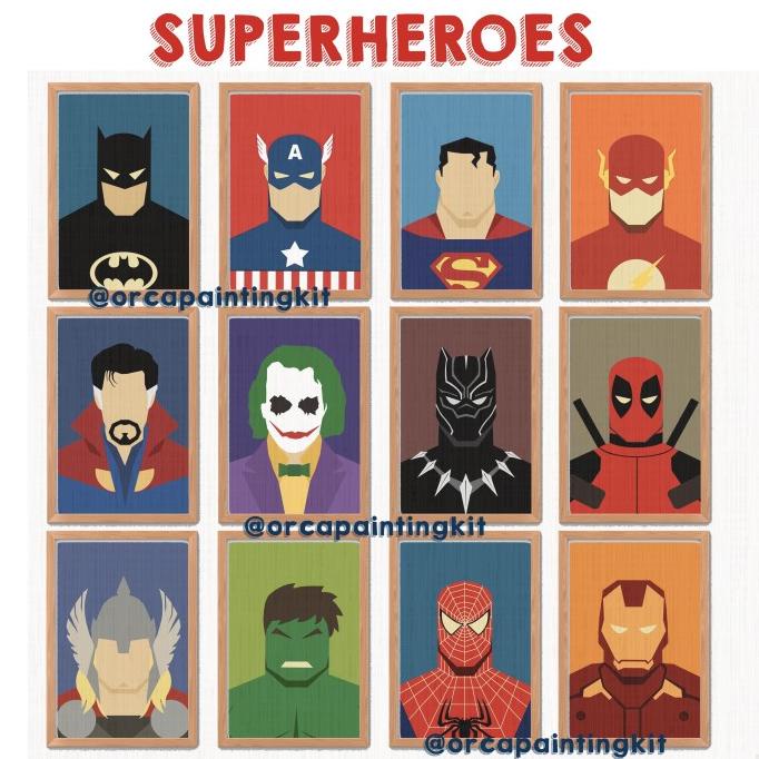 

AKTIVITAS ANAK PAINT BY NUMBER SUPERHEROES SERIES AVENGERS