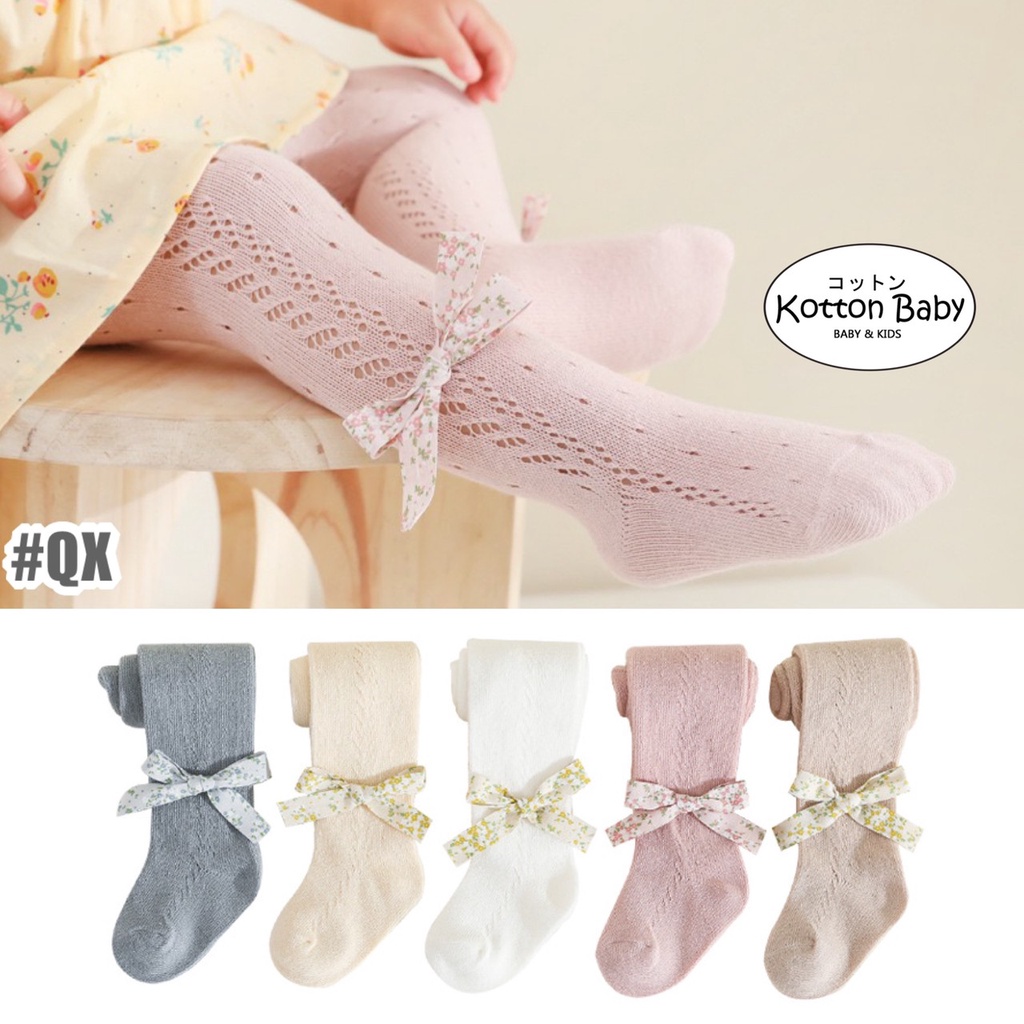 0-4thn | LEGGING STOCKING RIBBON BAYI ANAK / CELANA ANAK PEREMPUAN SOFT IMPOR Catalog QN QX