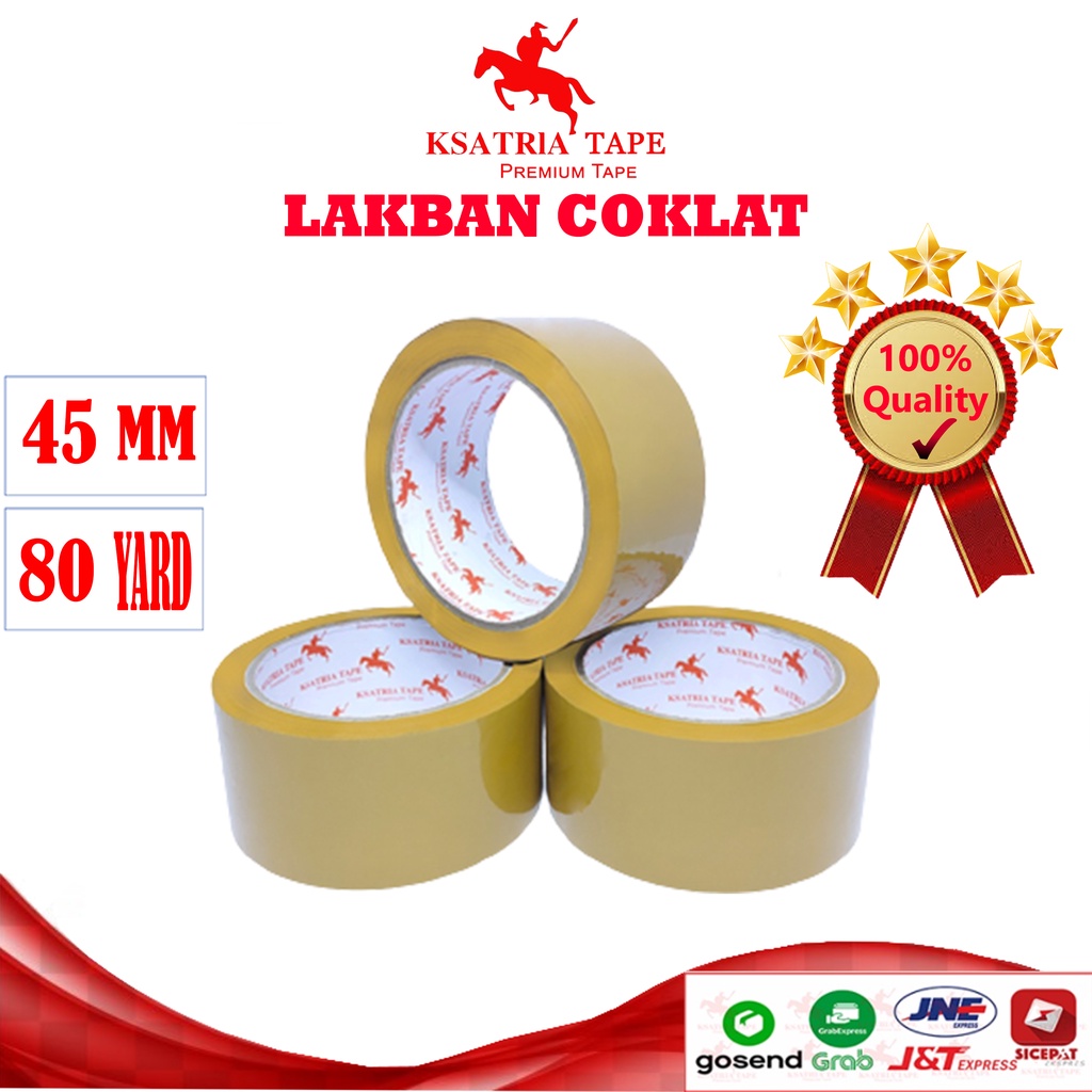 

[TERMURAH] Lakban OPP Tape / Lakban Coklat Dunia Packing 45 mm X 80 yard -COD