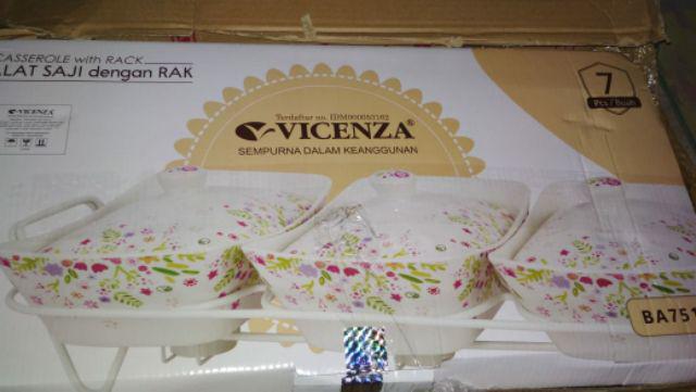 (hanya Di Shopee) Vicenza Alat Saji Dengan Rak / Wadah Sayur / Prasmanan Vicenza - Ba751