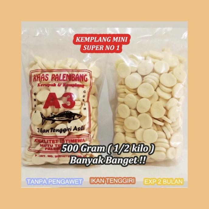 

KEMPLANG IKAN TENGGIRI SUPER MINI KERUPUK MINI SUPER 500GR