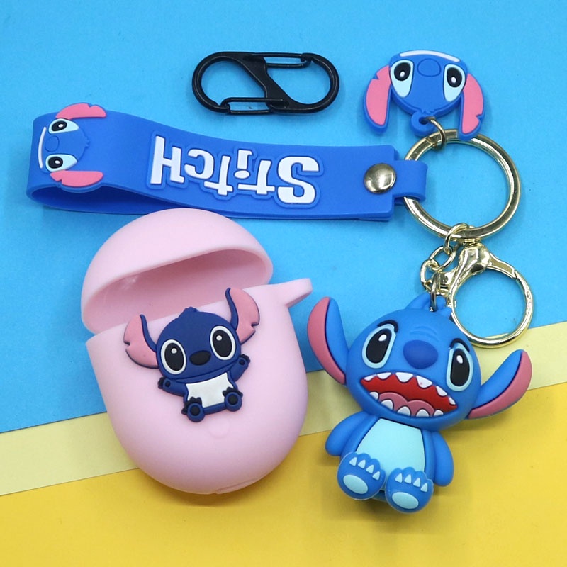 Casing Silikon Motif Stitch Untuk Earphone Wireless Bluetooth Xiaomi Redmi AirDots 3 Pro