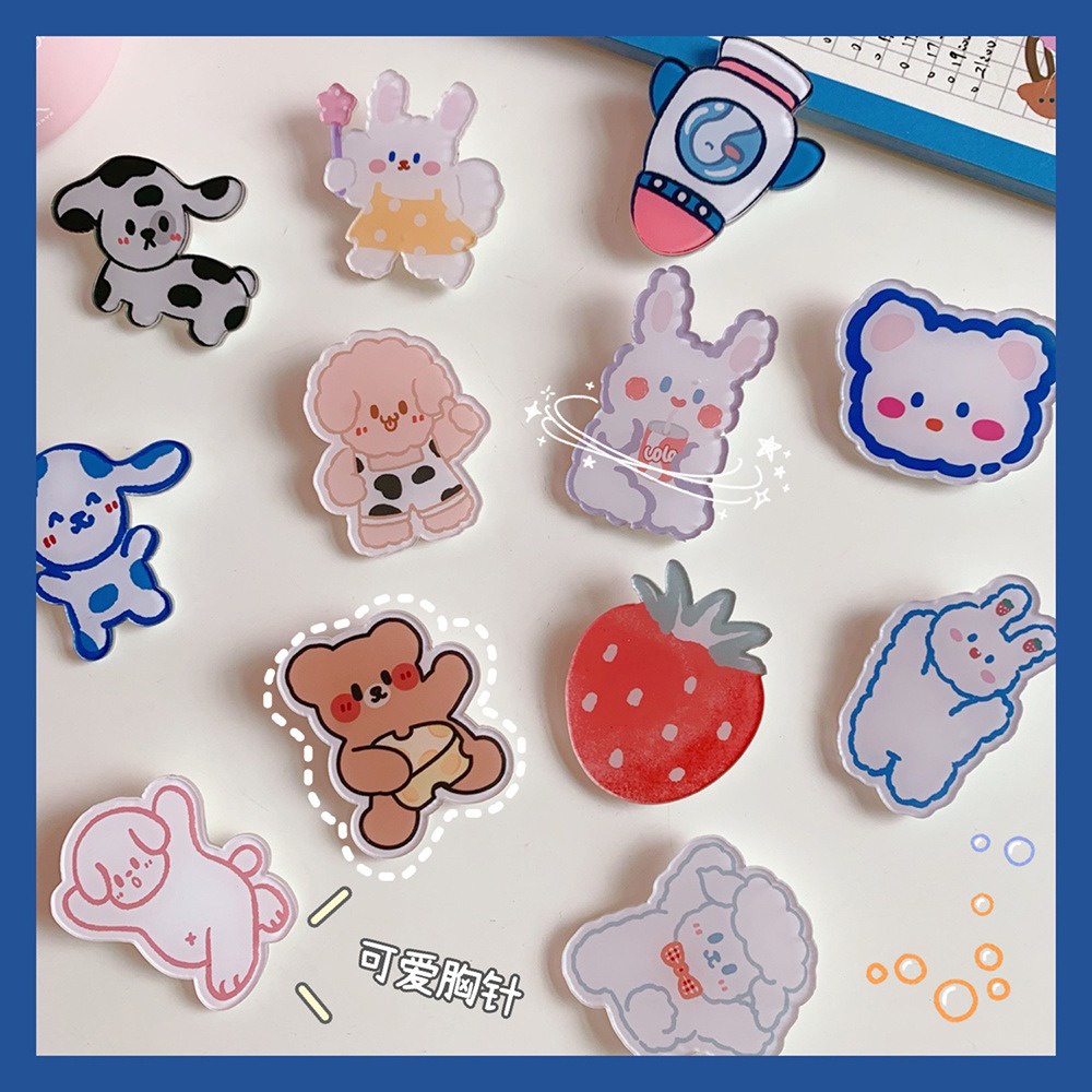 FINOM CHARACTER - Pin Akrilik Lucu Aksesoris Tas