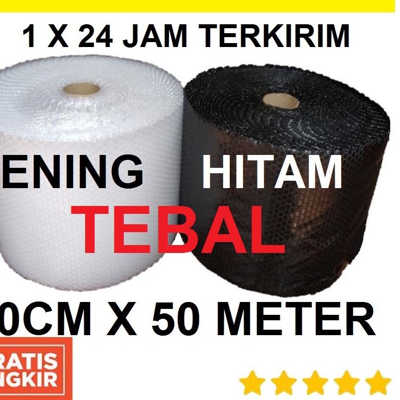 

Berkualitas Bubble Wrap Hitam Bening 40cm x 50 m / 30cm x 50m/ 25cm x50 m Surabaya Sidoarjo Malang ..