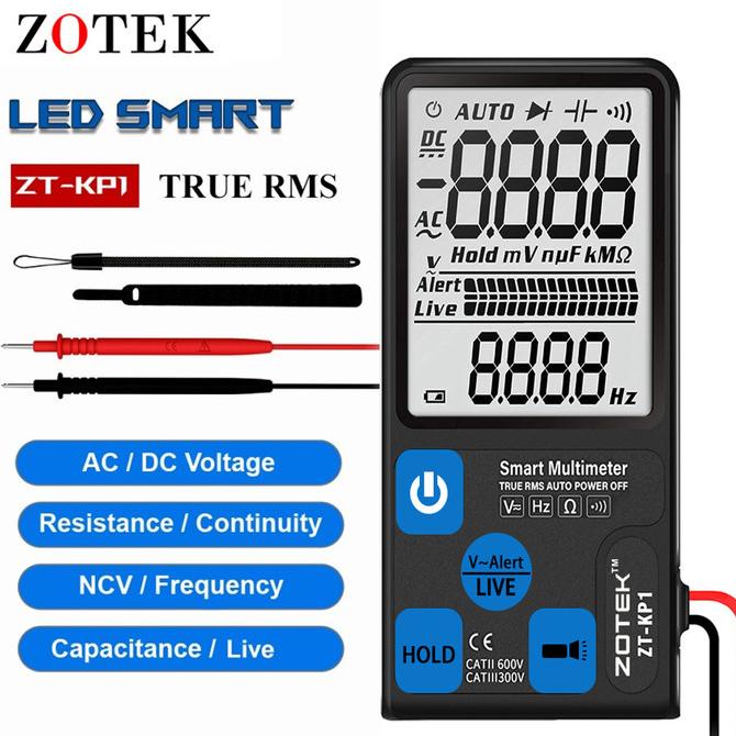 Zotek ZT-KP1 Smart Multimeter True Rms Auto Power Off NCV Frequensy