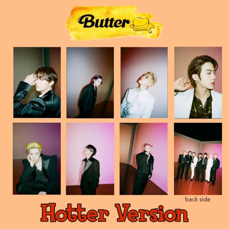 BTS BUTTER COOLER HOTTER Acrylic Clear Keychain Gantungan Kunci Akrilik