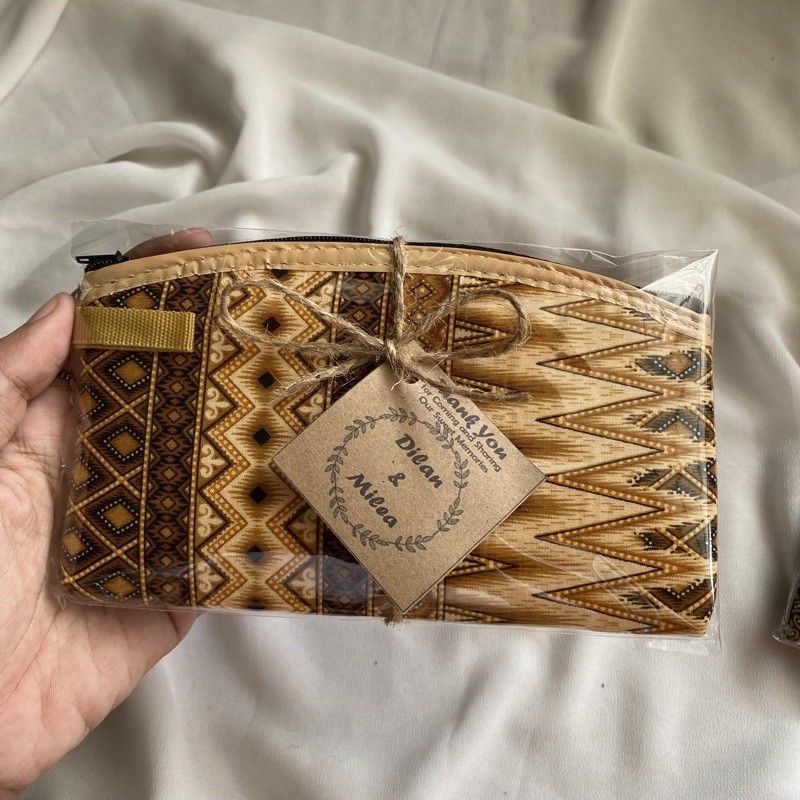 Cod Souvenir Pouch Batik 10x16 cm Souvenir Dompet Batik Pernikahan