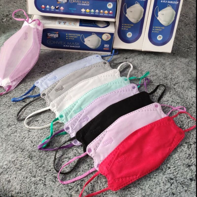 Masker Sensi Convex Mask kf94 ECER - MASKER SENSI CONVEX MASK 4PLY PLUSMED EVO 8 WARNA ORIGINAL 100%