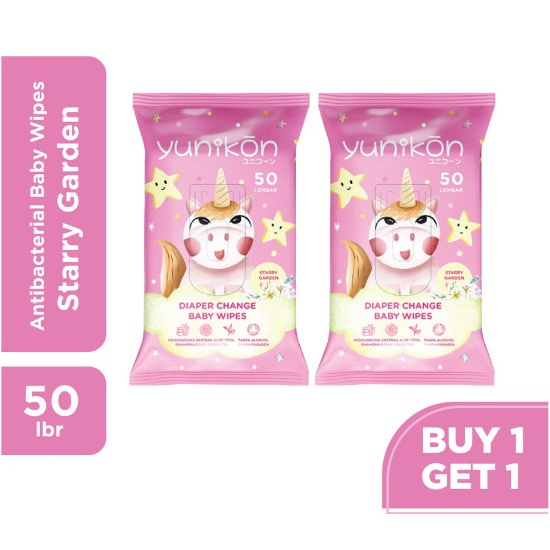 Yunikon Diaper Change Baby Wipes 50s BUY1GET1