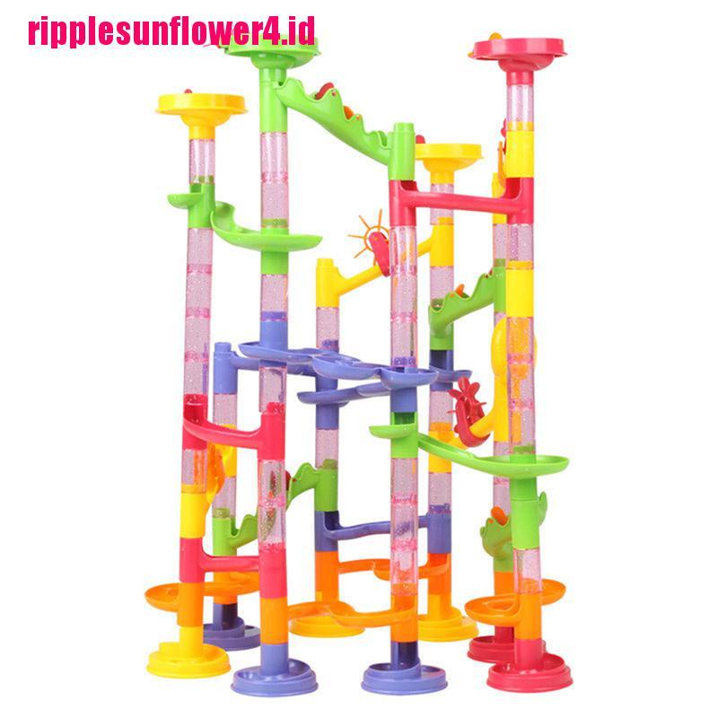 Mainan Balok Bangunan Lintasan Balap Kelereng Untuk Anak