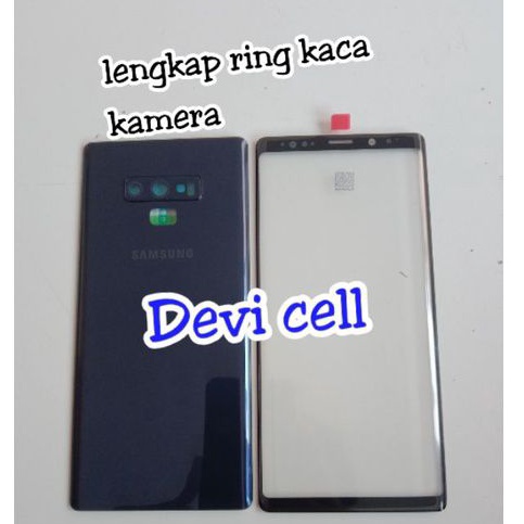 SAMSUNG NOTE 9 KACA DEPAN LCD + BACKDOOR CASING BELAKANG PLUS RING KAMERA SAMSUNG NOTE 9 ORIGINAL.