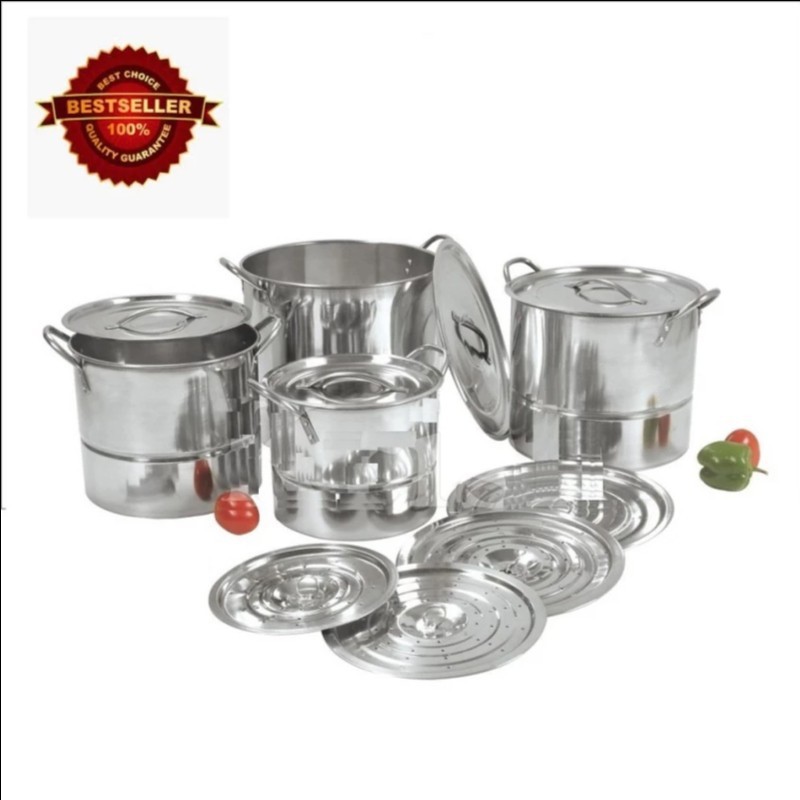 Panci , Stock Pot , Panci Kukus , Steamer , Dandang , Panci Set