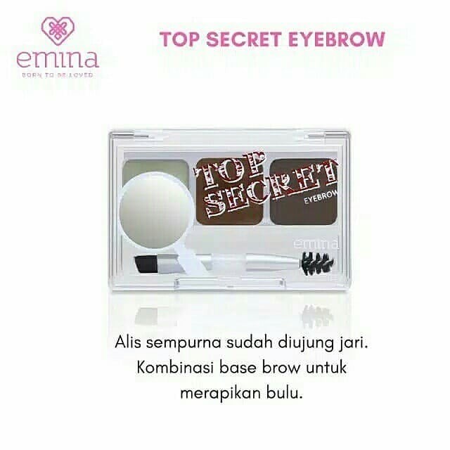 ❤ BELIA ❤ Emina Top Secret Eyebrow | Eye Brow Kit Palette BPOM