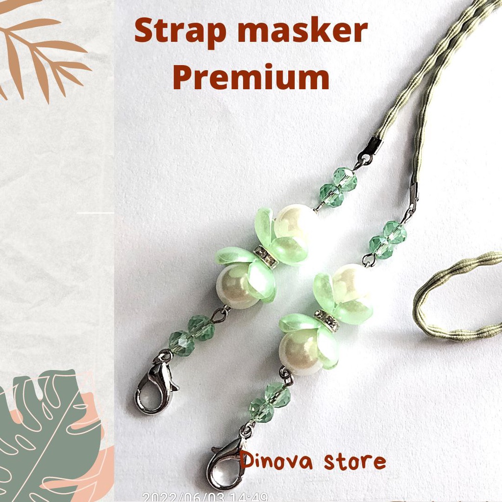 strap masker flower spacer/strap masker hijab/tali masker/pengait masker/konektor masker