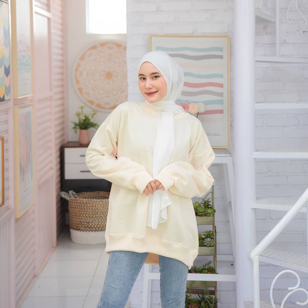 JUMBO Size BASIC SWEATER || CRAWNECK Sweatshirt Zumbo Size XXl PRIA WANITA