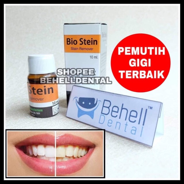 ORI | BIO STEIN WHITENING TEETH / PEMUTIH GIGI / BLEACHING TOOTH : Cairan Pembersih Noda Kuning Gigi Berbehel &amp; Tidak - Alat Bahan Penghilang Pembersih Plak Karang Gigi Ampuh / Pelunak Lem Behel Dan Veneer ORIGINAL / Mirip OCO Tsr