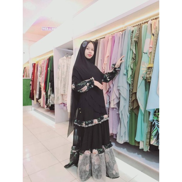GAMIS SYARI TERBARU/DRESS SET PRINTING/By Ulya.hijab