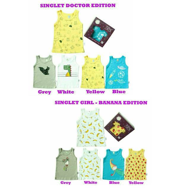 (1 Pcs) Singlet Kazel BANANA &amp; DOCTOR