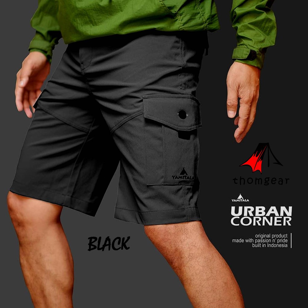 Celana Pendek Gunung Outdoor Hiking Pendek Yamitala Urban Corner Unisex Pria Wanita Laki Laki Cewek Cewe Cowok Cowo Dewasa Quickdry Stretch Elastis Slim Fit Reguler Karet Pinggang Original Terbaru Ukuran S Xl 27 Jumbo Thomgear