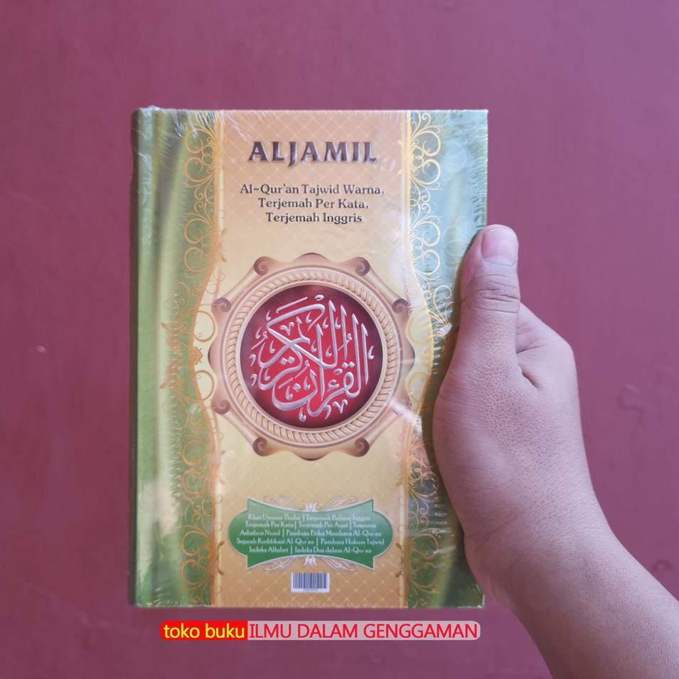 New A5 Hijau Al Quran Al Jamil Terjemah Inggris Per Kata 3 Bahasa