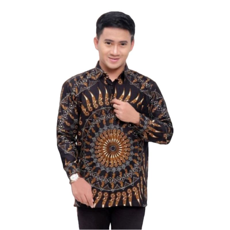 Kemeja batik pria lengan panjang reguler | Batik pria lengan panjang premium