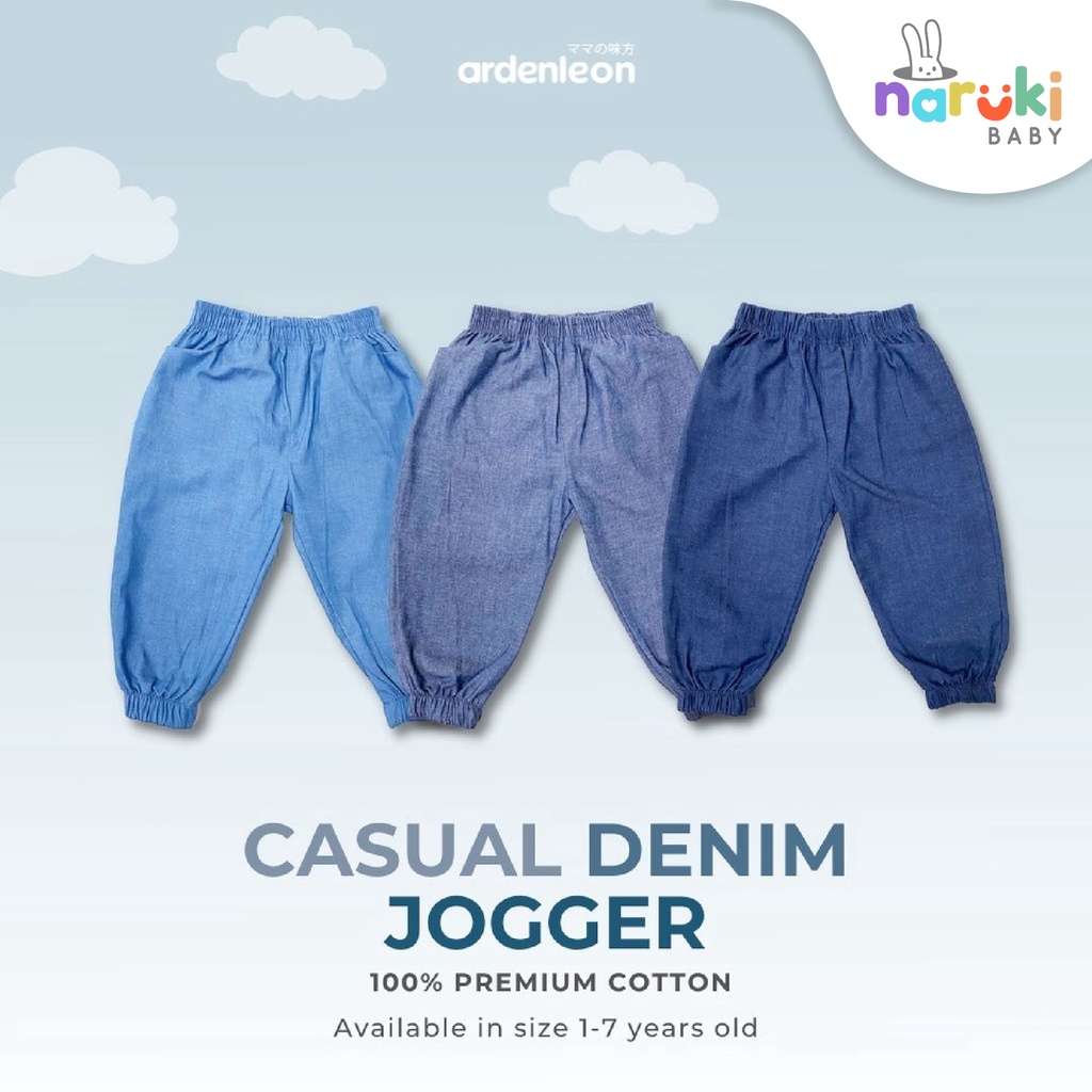 Ardenleon Denim Jogger Pants Kids Arden Leon Celana Panjang Anak-anak