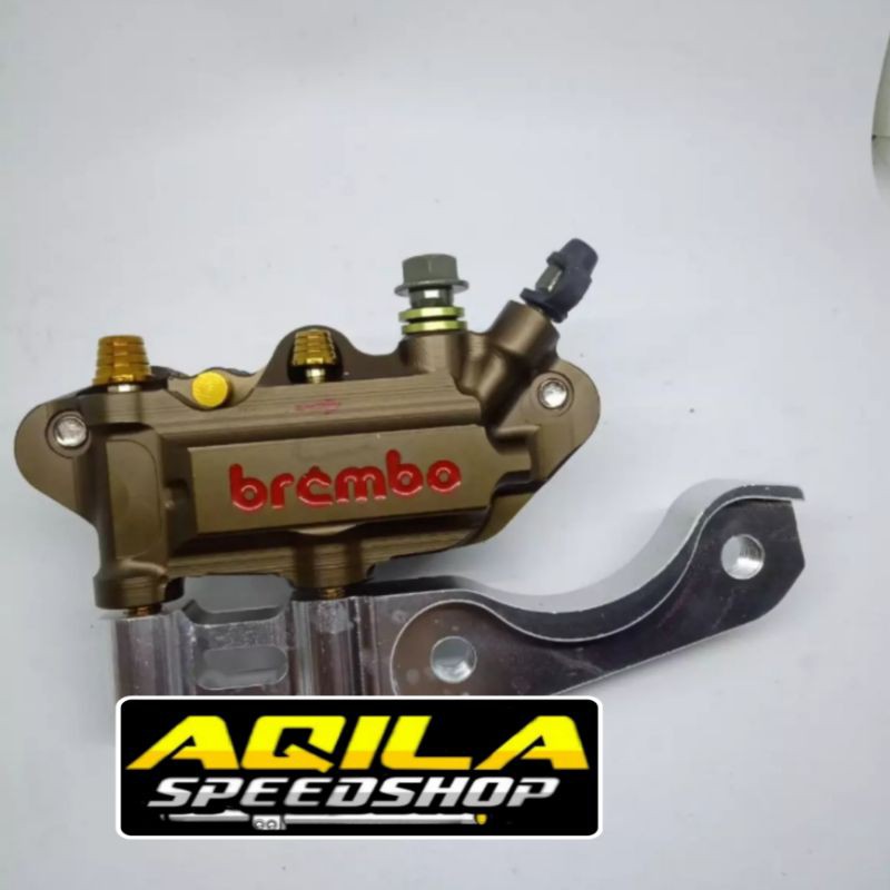Kaliper brembo 4p Monoblok dan Breket 4p Shock standar Nouvo-Vixion-Rx King-Mx King-F1zr