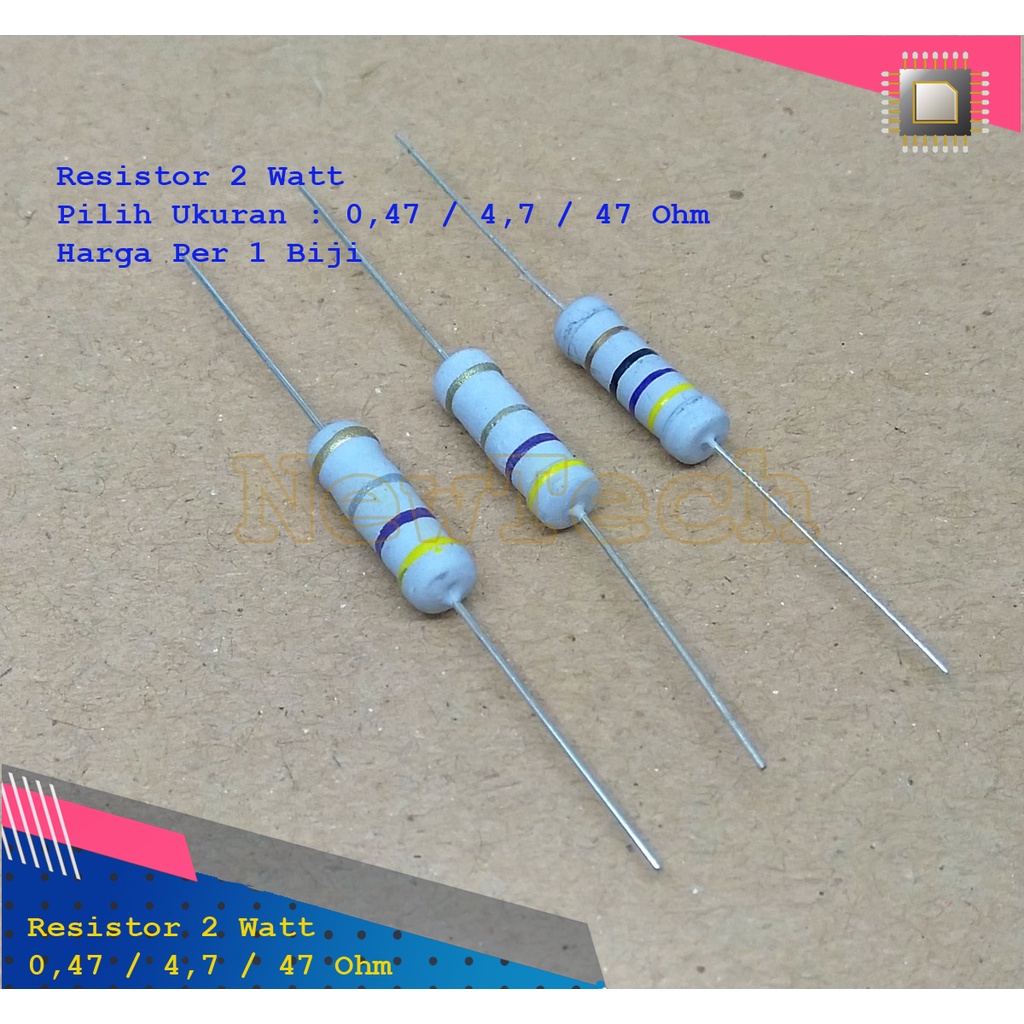 Resistor 2W 0,47 0.47 4,7 4.7 47 Ohm 2W 2Watt 2 Watt