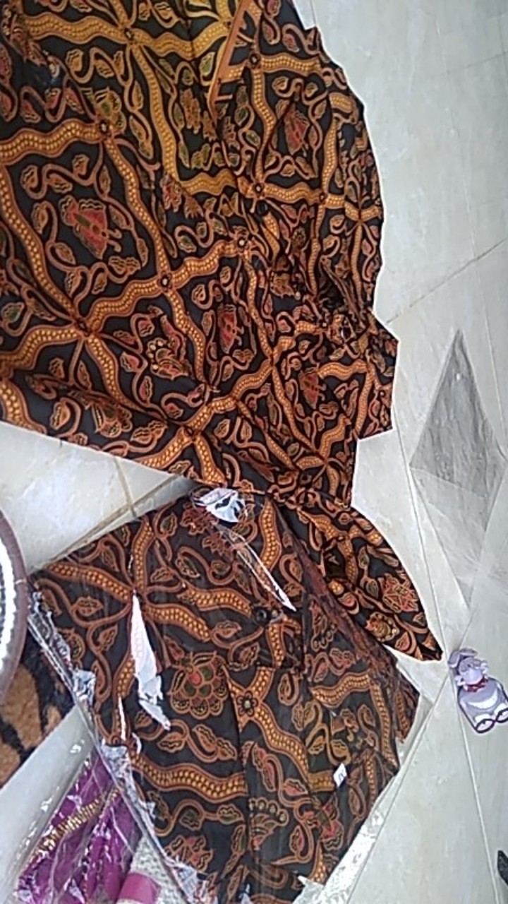 Kemeja Batik Anak / Hem Anak Pendek Laki Laki Motif Ulir 2-12 Tahun Baju Batik Anak Motif Modis