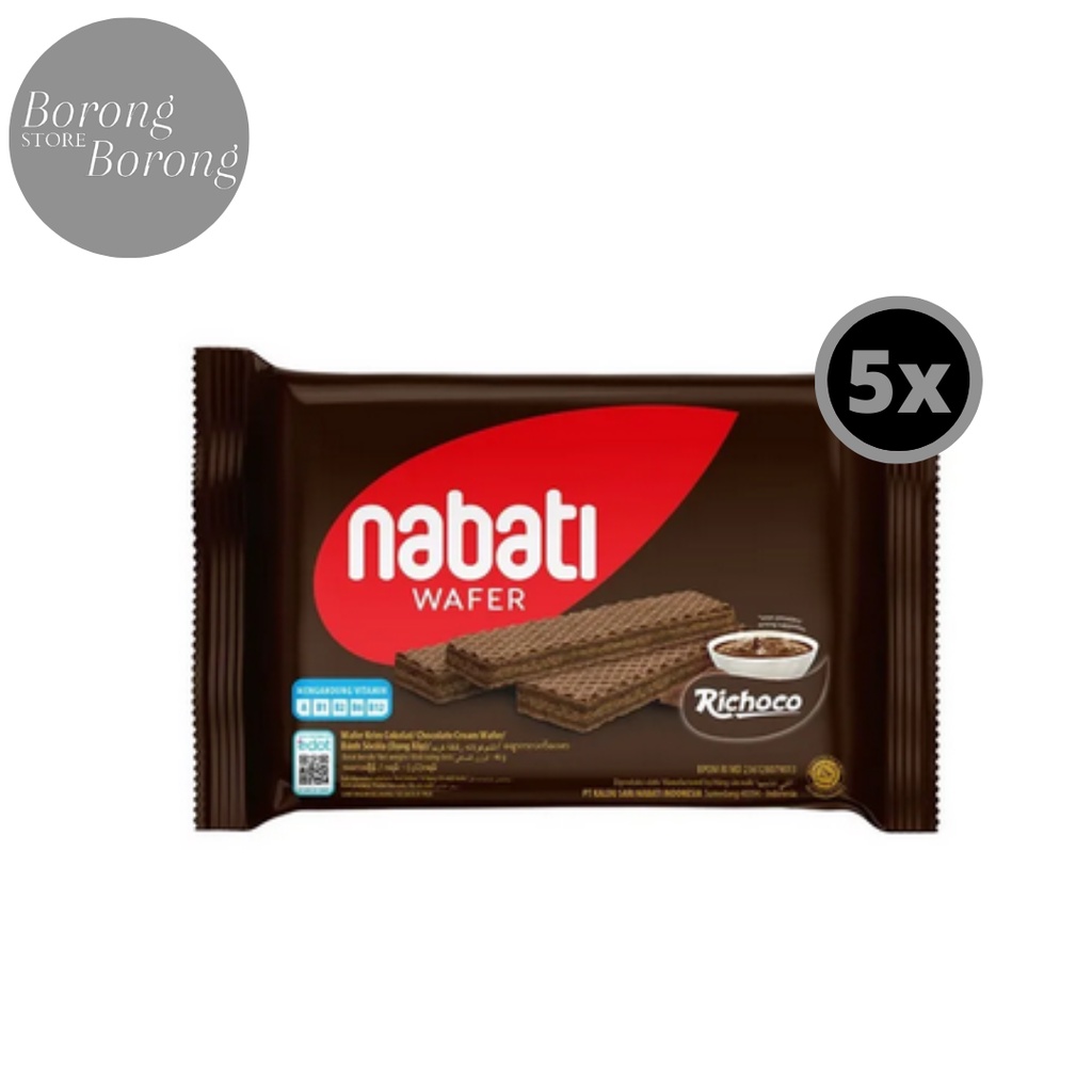 

Nabati Wafer Krim Cokelat Richoco 46g Chocolate Cream Wafer (isi 5 pcs)