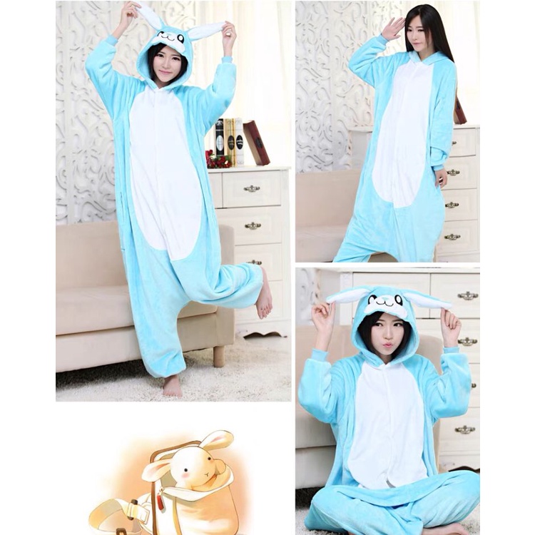 KOSTUM KELINCI RABBIT BUNNY ONESIE PIYAMA COSPLAY BAJU TIDUR