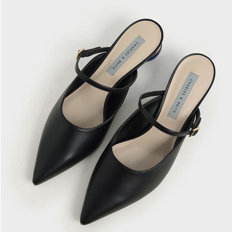 [7.7 Boombastis Sale⚡] - SEPATU WANITA CKS464 SCULPTURAL HEEL POINTED TOE MULES PREMIUM IMPORT