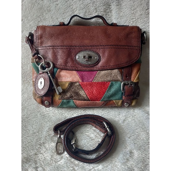 tas fossil maddox flap messenger pw preloved