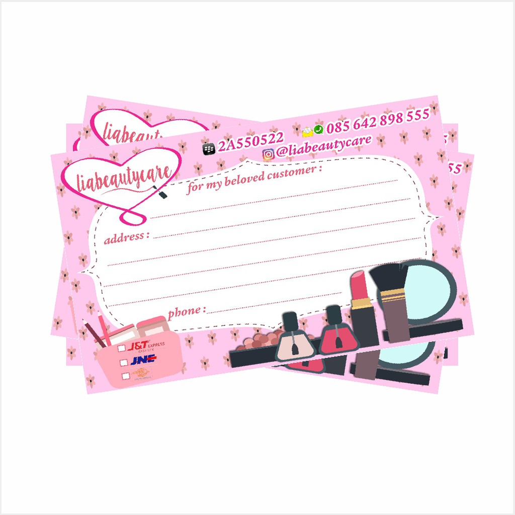 

Stiker Label Pengiriman Online Shop MakeUp