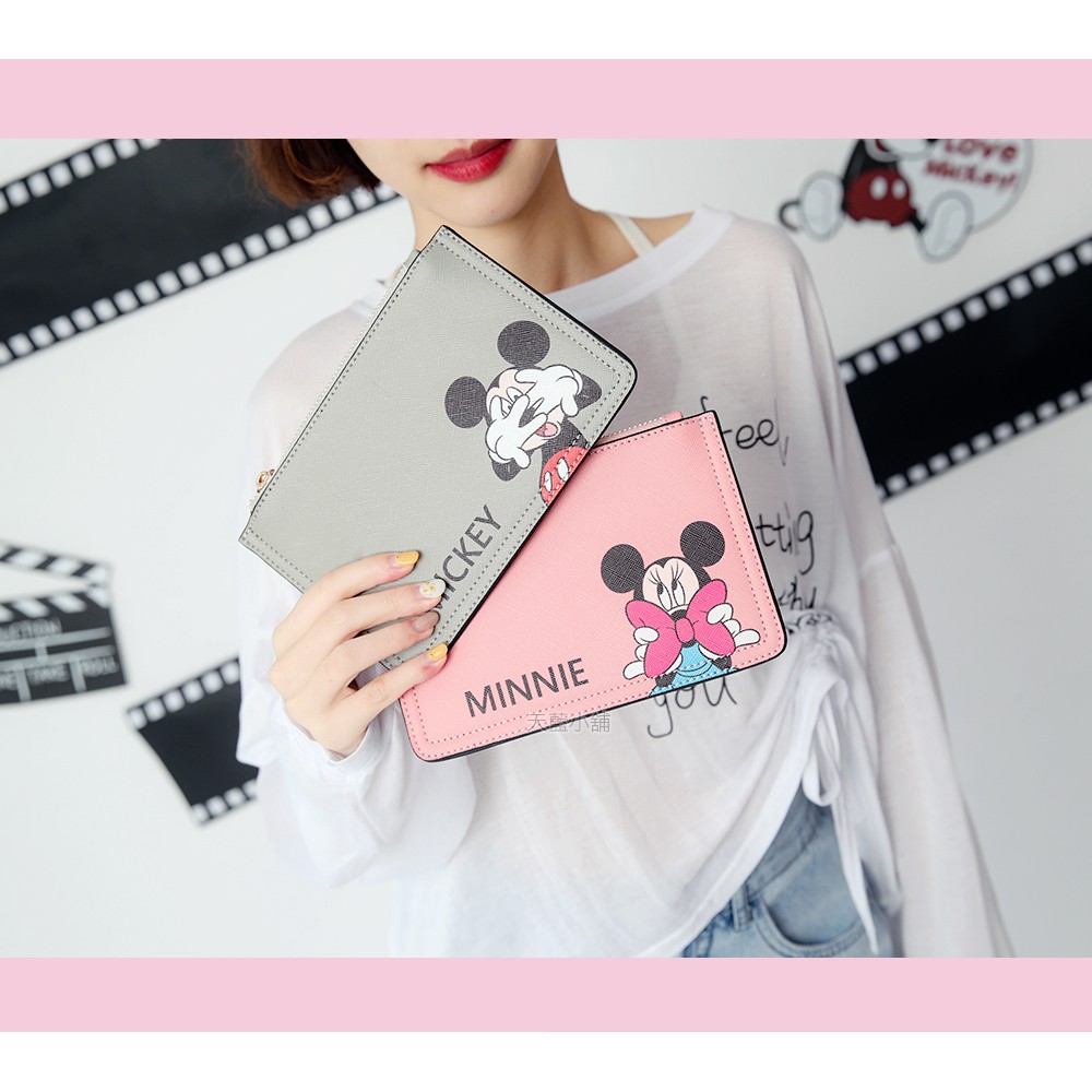 DISNEY x SKYBLUE - MICKEY MINNIE flat pouch